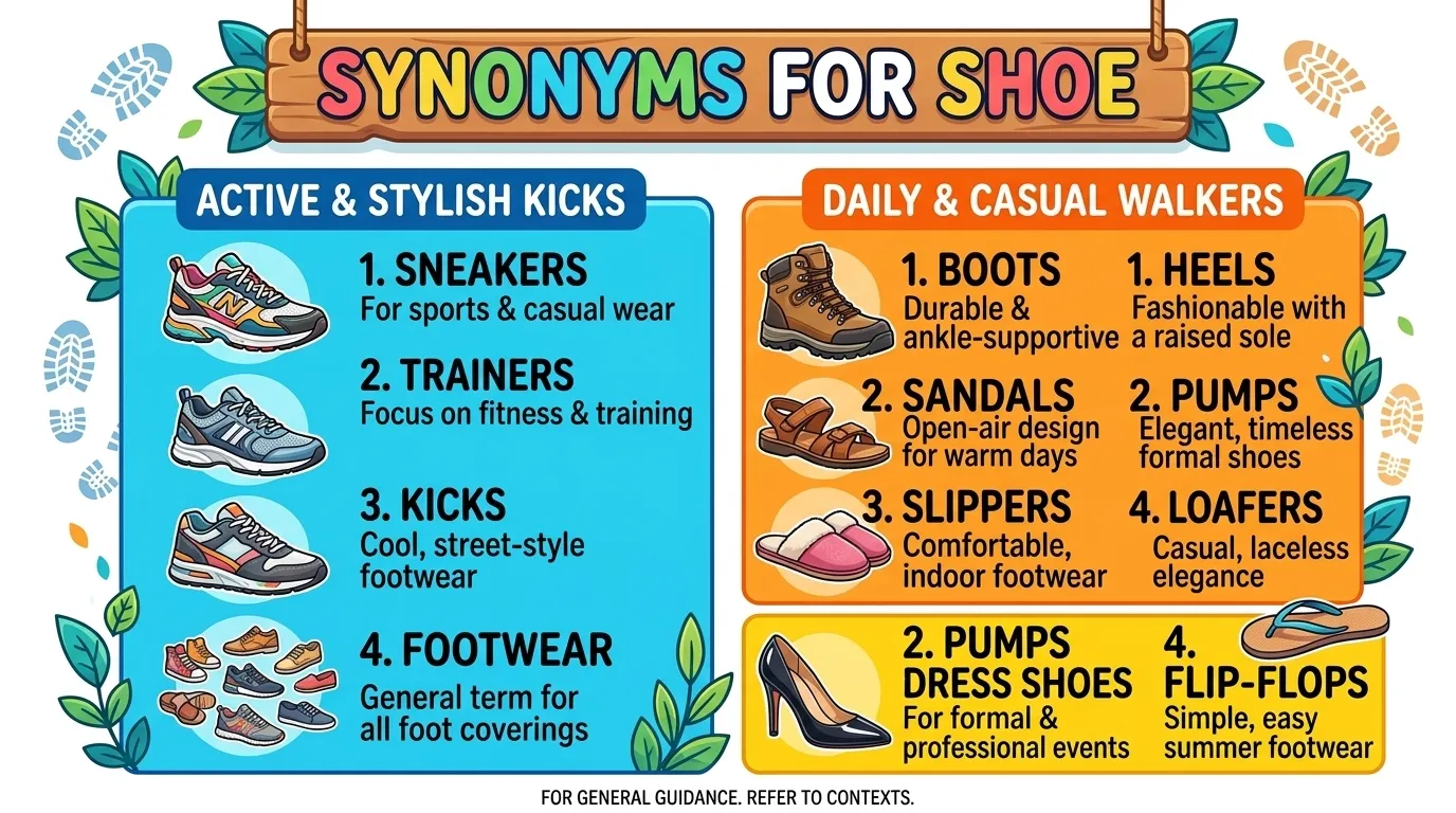 Synonyms for Shoe: 40 Powerful Words with Meanings for Writers