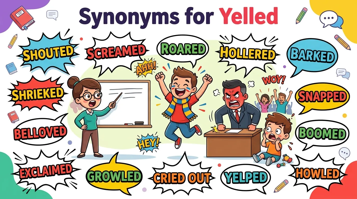 40 Powerful Synonyms for Yelled With Meanings and Examples