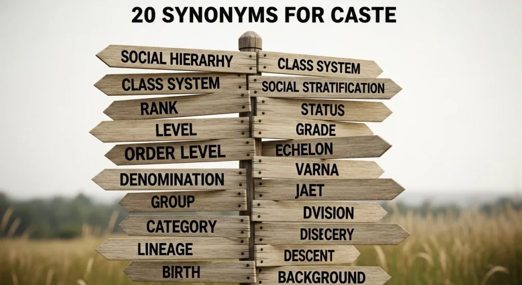 Synonyms for Caste