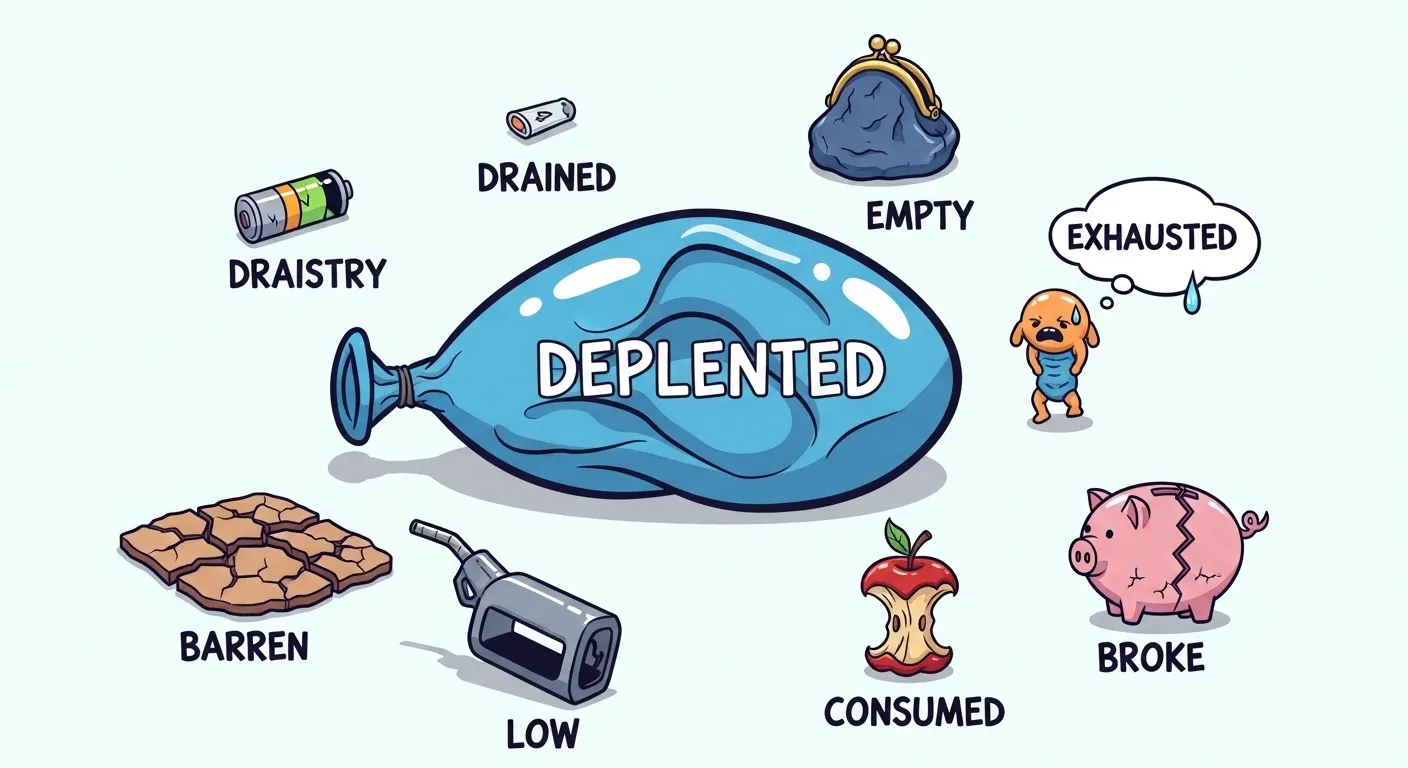 Depleted Example Drawing Synonyms for Depleted 50 Powerful Alternatives With Meanings