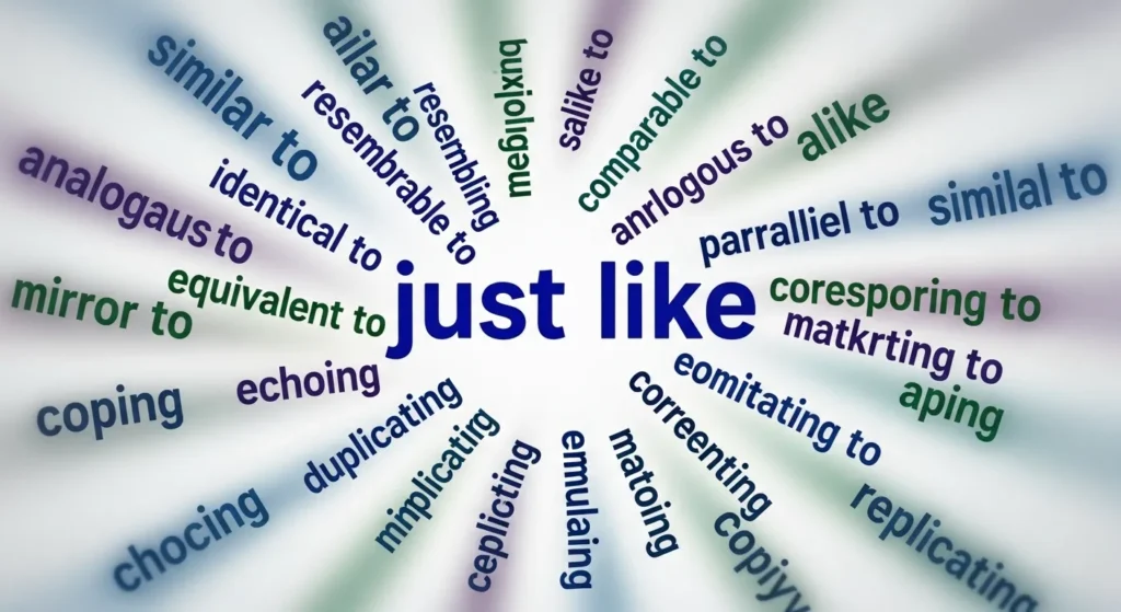 Synonyms for just like