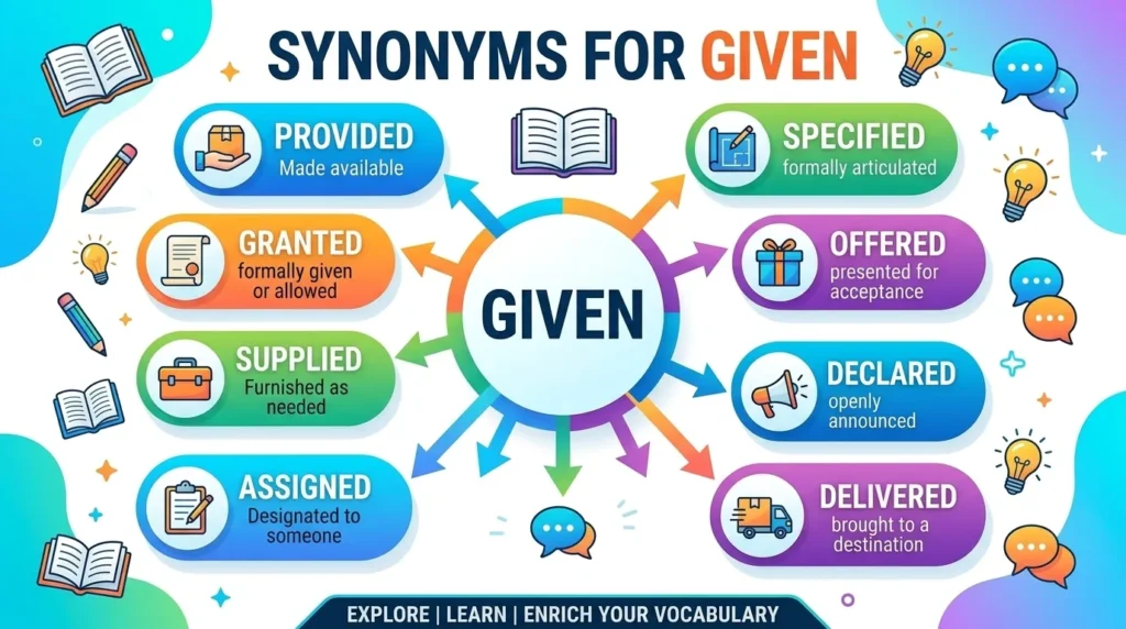 Synonyms for Given