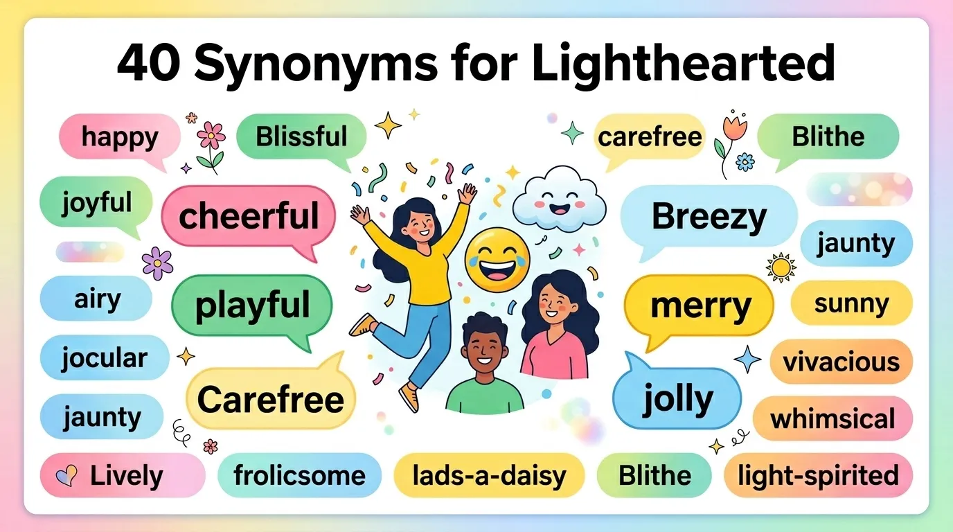 Synonyms for Lighthearted: Easy Words to Sound More Cheerful