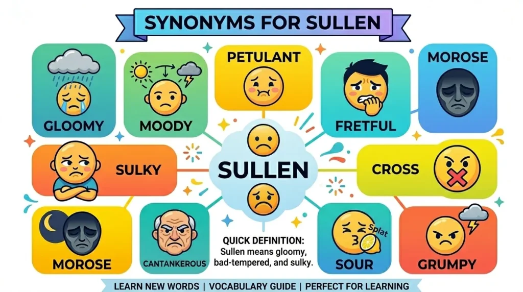 Synonyms for Sullen