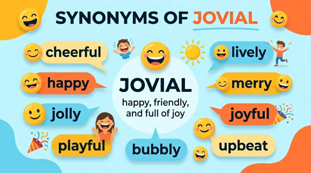 Synonyms of Jovial