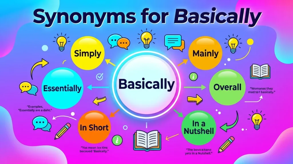 Synonyms for Basically