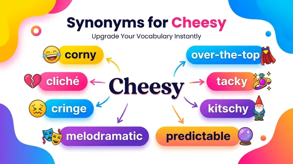 Synonyms for Cheesy