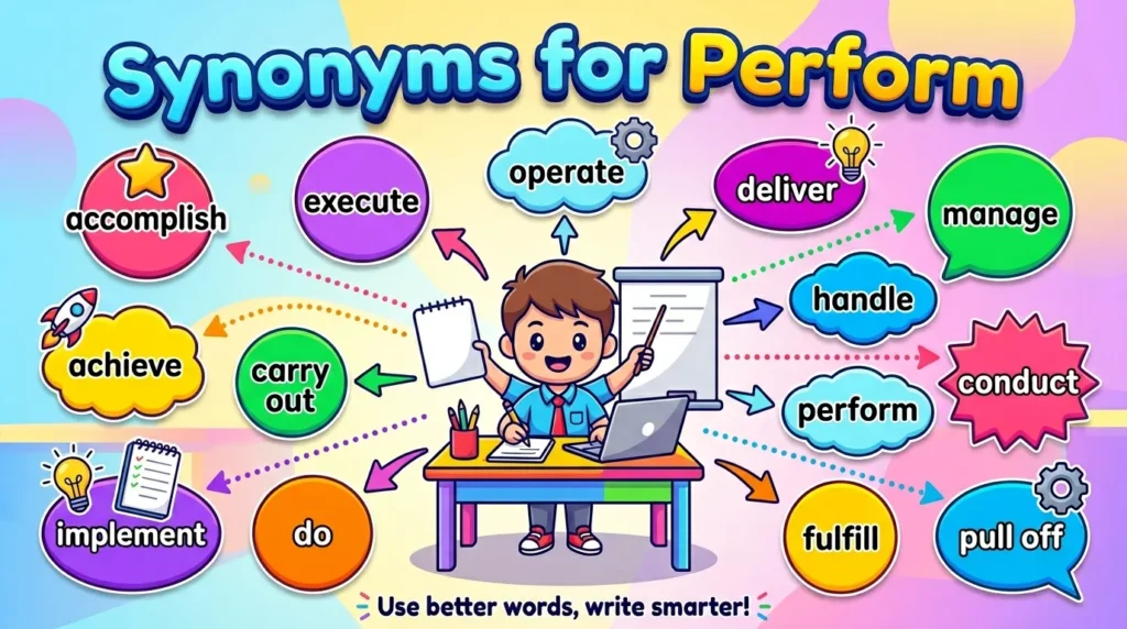 Synonyms for Perform
