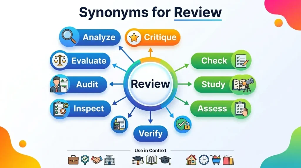 Synonyms for Review