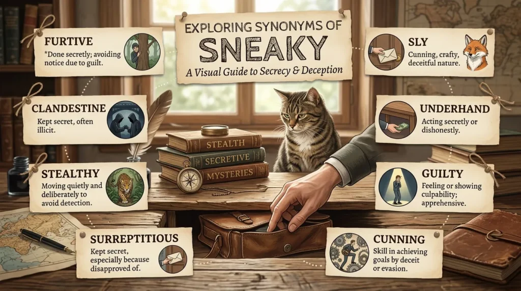 Synonyms for Sneaky