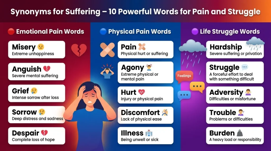 Synonyms for Suffering