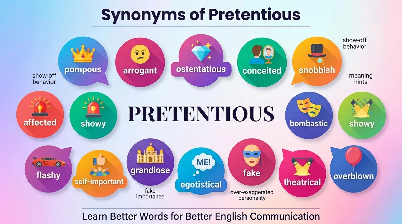 Synonyms of Pretentious