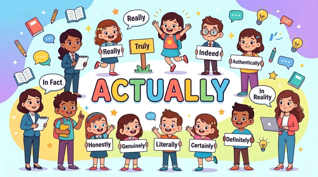 Synonyms for Actually