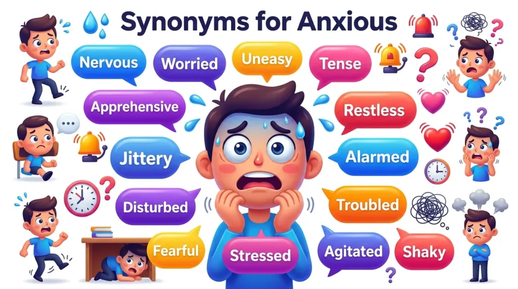 Synonyms for Anxious