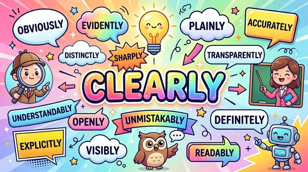 Synonyms for Clearly
