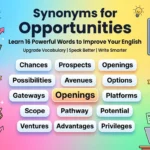 Synonyms for Opportunities