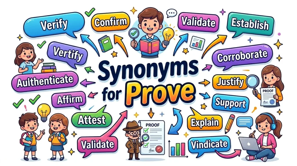 Synonyms for Prove