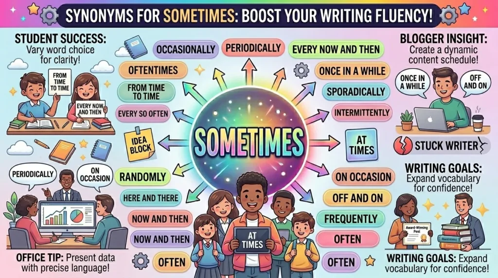 Synonyms for Sometimes