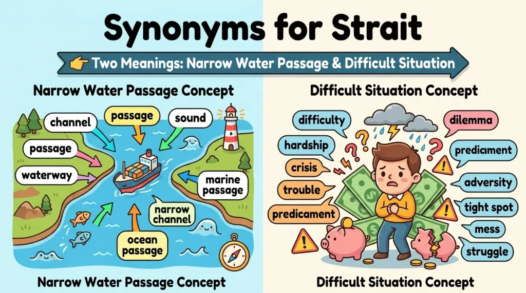 Synonyms for Strait