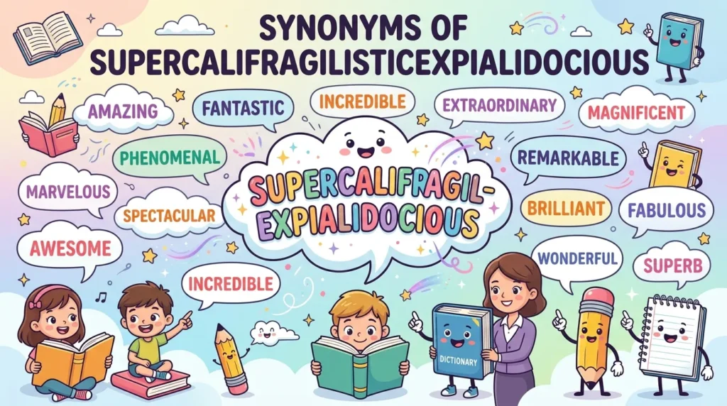 Synonyms of Supercalifragilisticexpialidocious