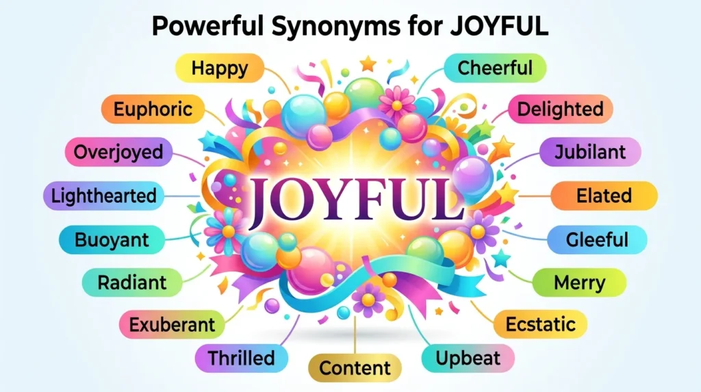 Synonyms for Joyful