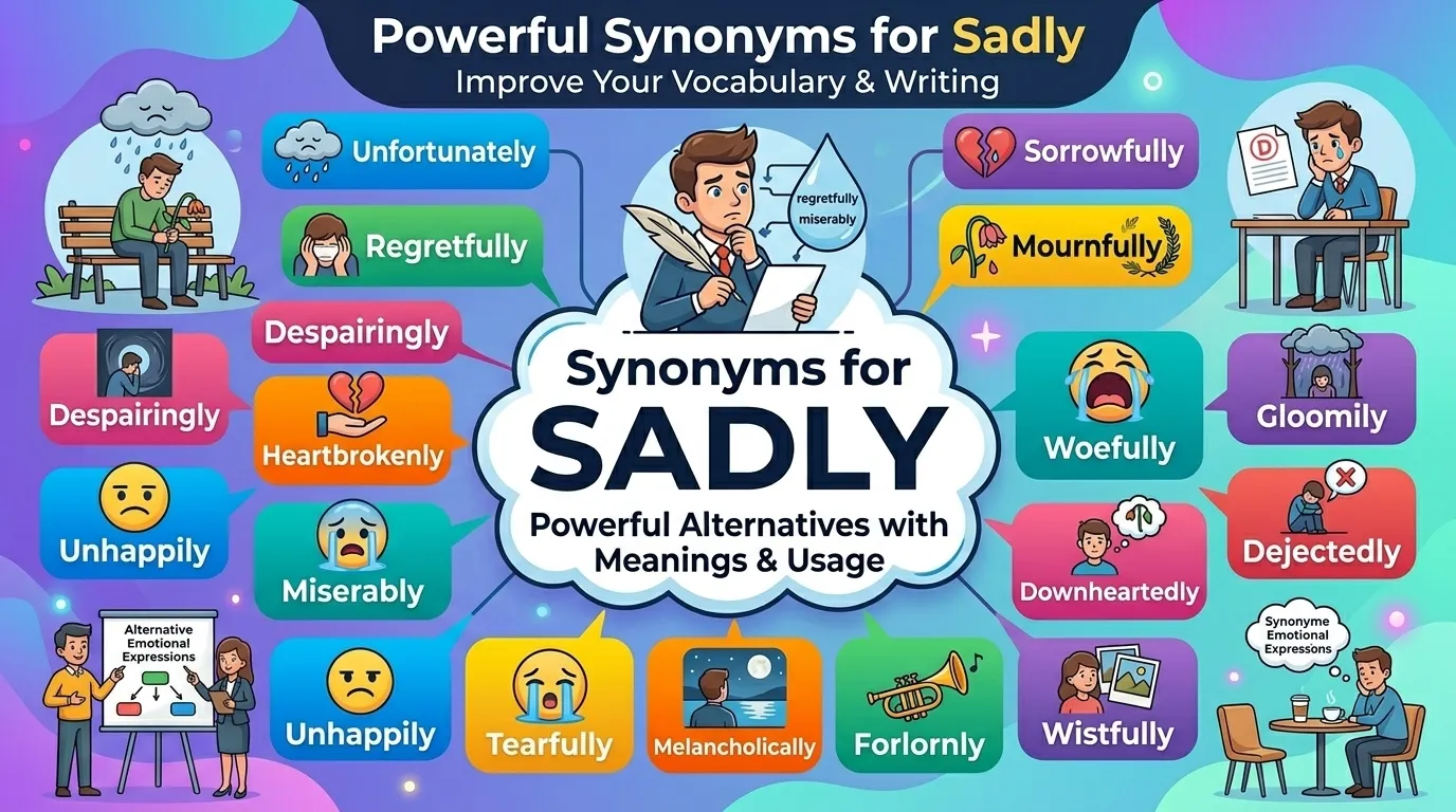 Sadly Comparative Synonyms for Sadly: 40 Powerful Ways to Express Sad Emotions