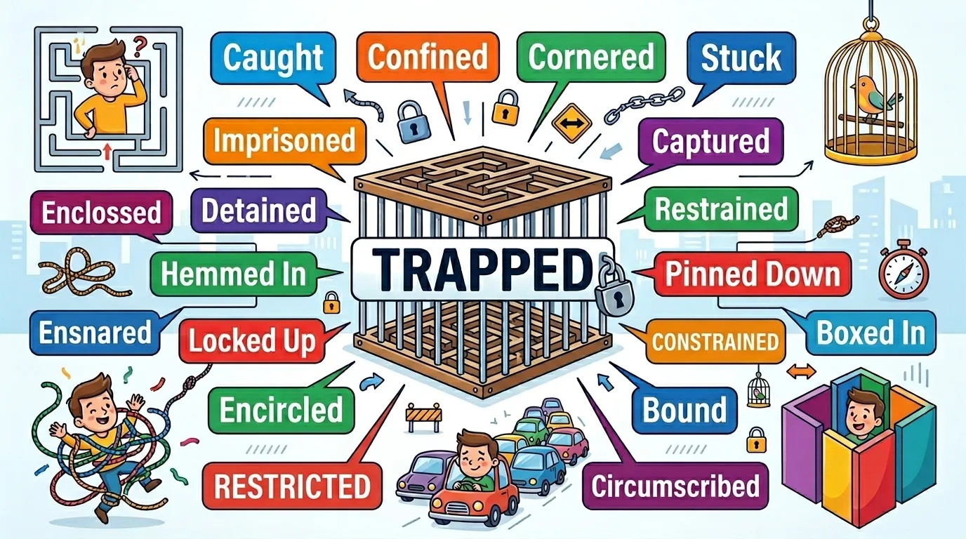 Synonyms for Trapped